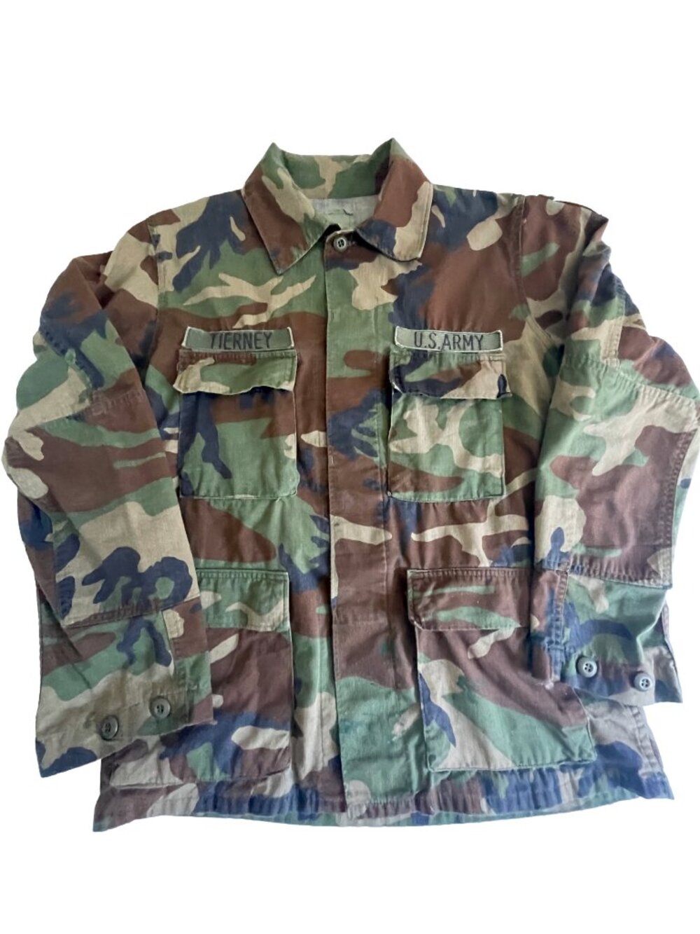 US Army Woodland BDU 10th Mountain Camo Jacket Medium Regular